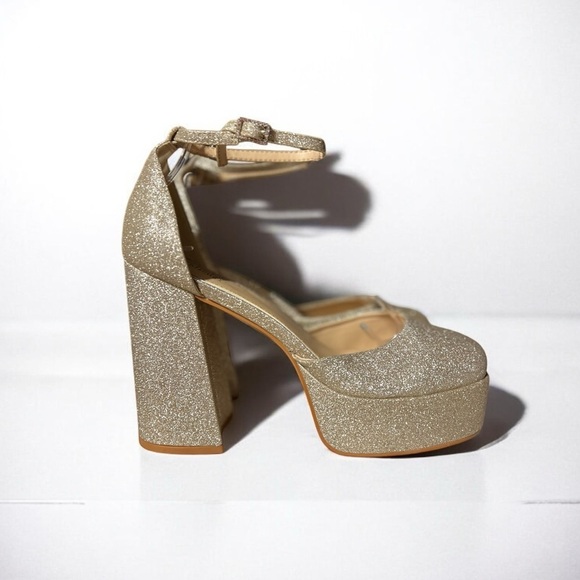 🌻NEW Jewel Badgley Sparkly "Giada" Mischka Platform Heels Size 8 - Picture 3 of 10